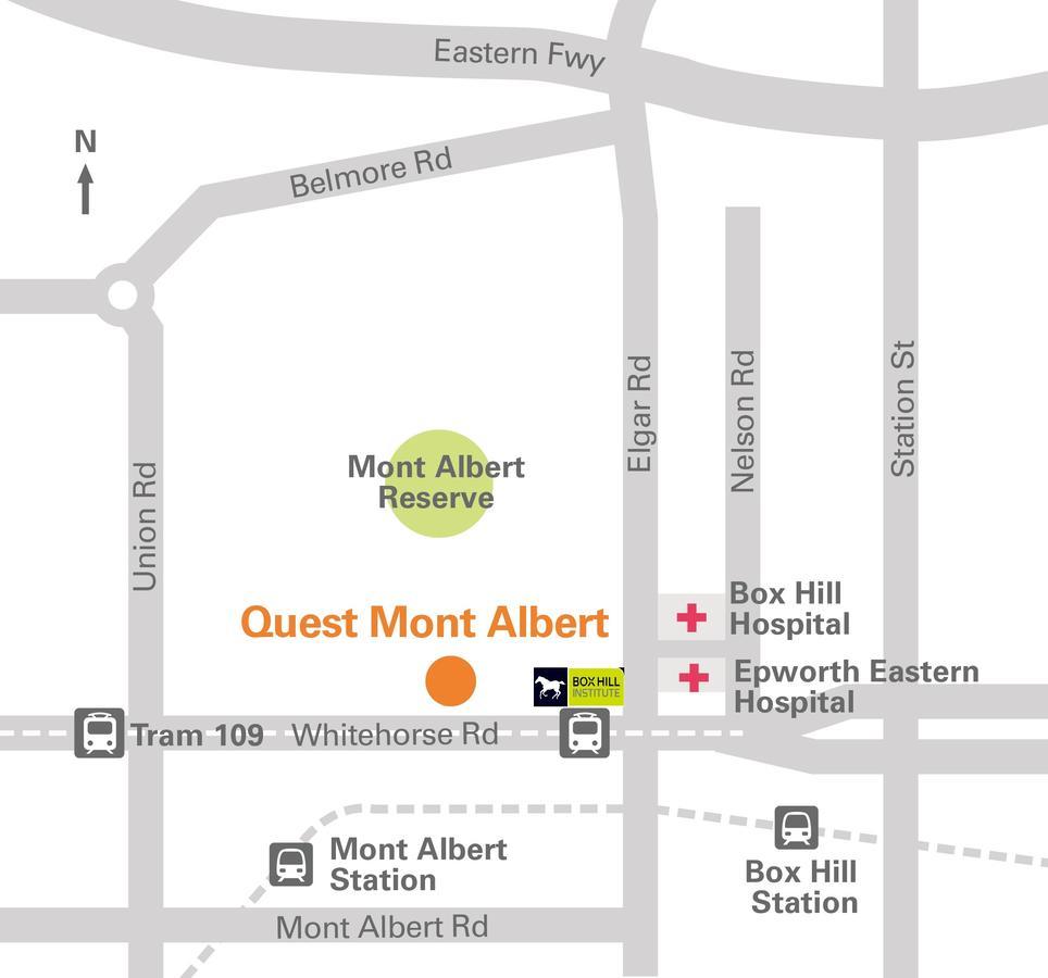 เควสท์มอนต์อัลเบิร์ตเซอรซิสอพาร์ตเมนท์ Aparthotel บ็อกซ์ฮิลล์ ภายนอก รูปภาพ